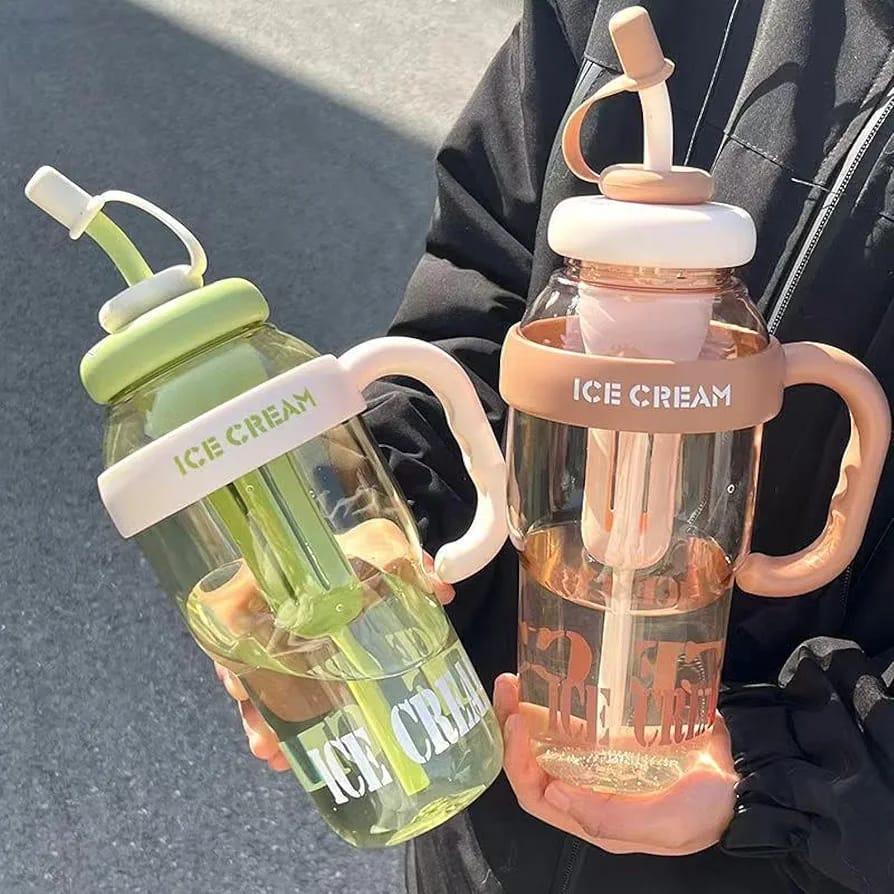 Insulated Ice Cream Bottle Pink ABS 1L BARTER BAZAR
