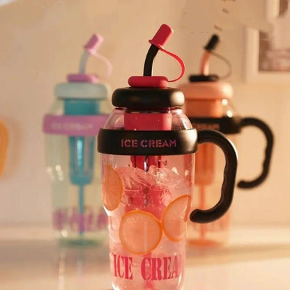 Insulated Ice Cream Bottle Pink ABS 1L BARTER BAZAR