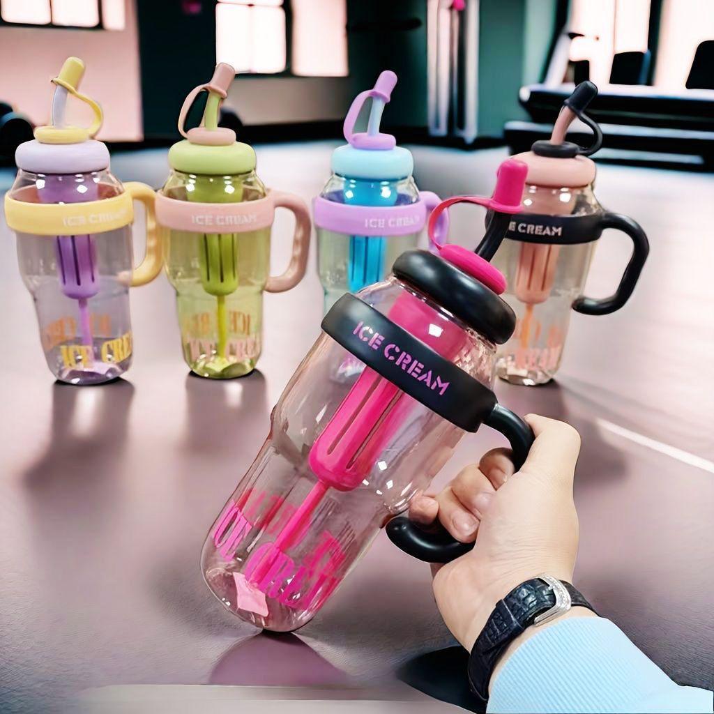 Insulated Ice Cream Bottle Pink ABS 1L BARTER BAZAR
